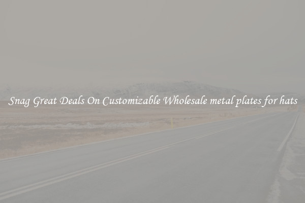 Snag Great Deals On Customizable Wholesale metal plates for hats