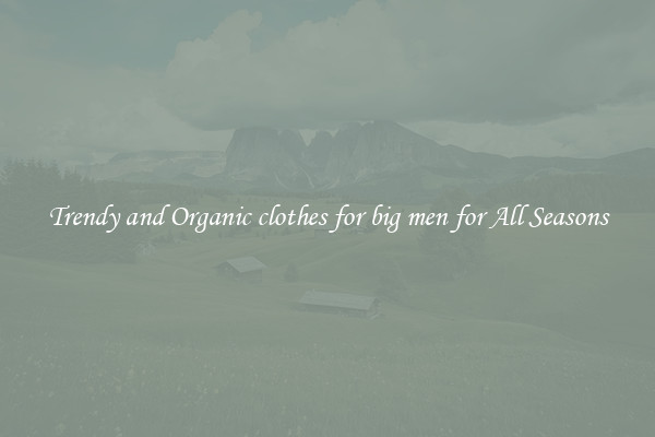 Trendy and Organic clothes for big men for All Seasons