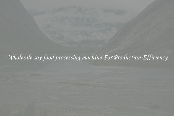 Wholesale soy food processing machine For Production Efficiency