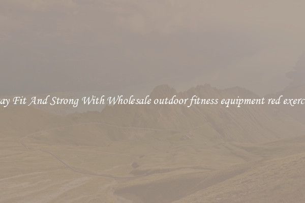 Stay Fit And Strong With Wholesale outdoor fitness equipment red exercise