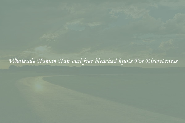 Wholesale Human Hair curl free bleached knots For Discreteness