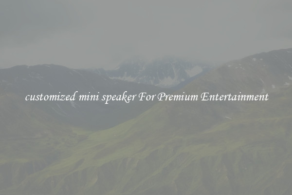 customized mini speaker For Premium Entertainment