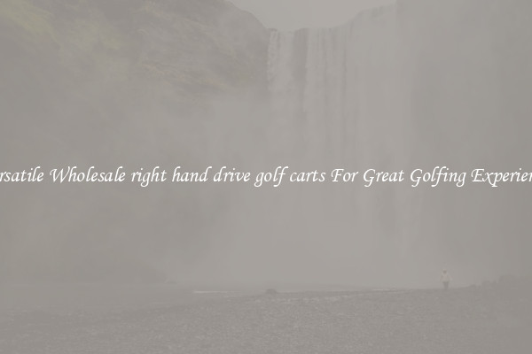 Versatile Wholesale right hand drive golf carts For Great Golfing Experience 