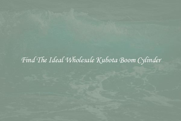 Find The Ideal Wholesale Kubota Boom Cylinder