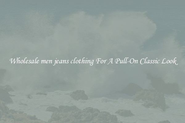 Wholesale men jeans clothing For A Pull-On Classic Look