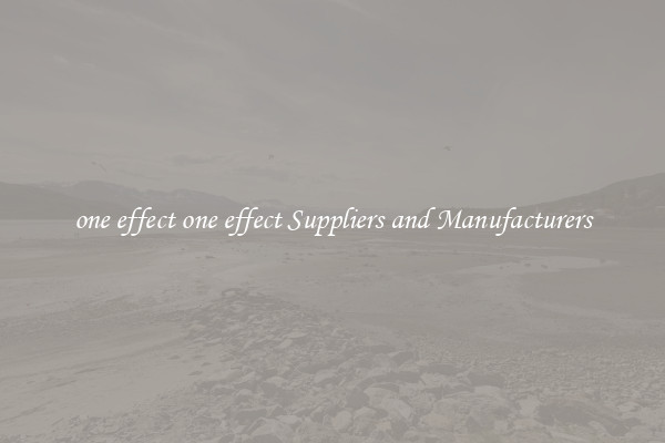 one effect one effect Suppliers and Manufacturers